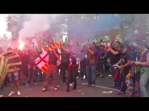 FCB FANS - Concentració Barcelonista - Przemarsz przed meczem, BARCA - Atletico 17.05.2014 HD