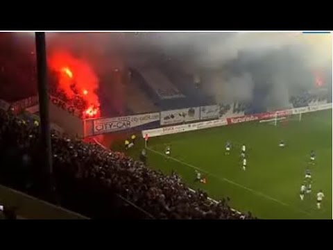 Pyro &amp; Spielunterbrechung - Rostock vs. Magdeburg (Hansa Rostock - 1.FC Magdeburg)
